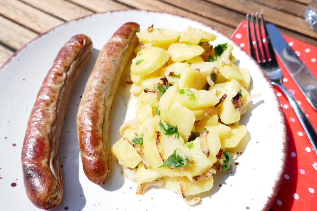 Frowinias Küche | Kartoffelsalat &amp; fettarme Wurst